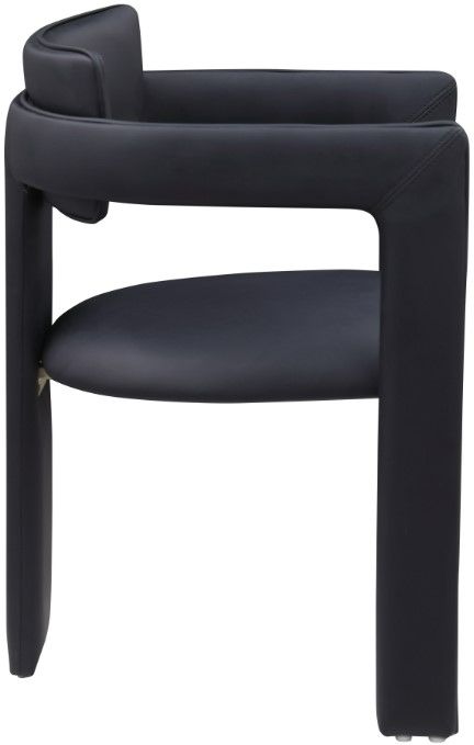 Meridian Furniture Brenda Black Vegan Leather Upholstered Dining Chair-2