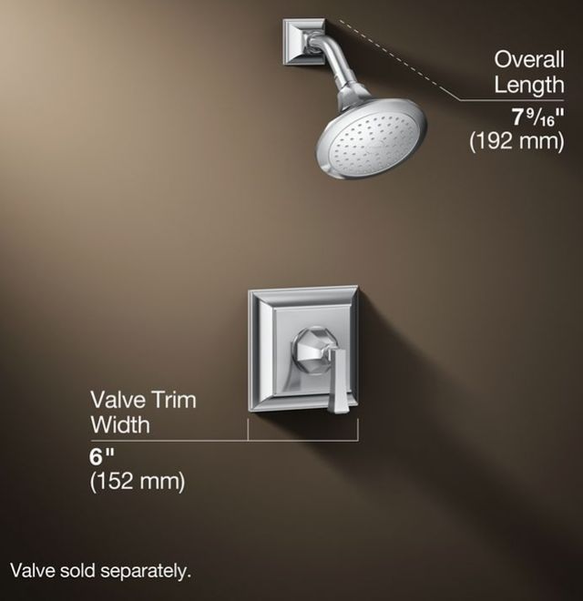 KOHLER® Memoirs® Stately Rite-Temp® Polished Chrome 2.5 GPM Shower Trim Kit-2