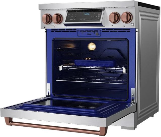 Thor Kitchen® Gordon Ramsay Collection 30" Stainless Steel Pro Style Induction Range with Tilt Panel Touch Control and Rose Gold Trim-4