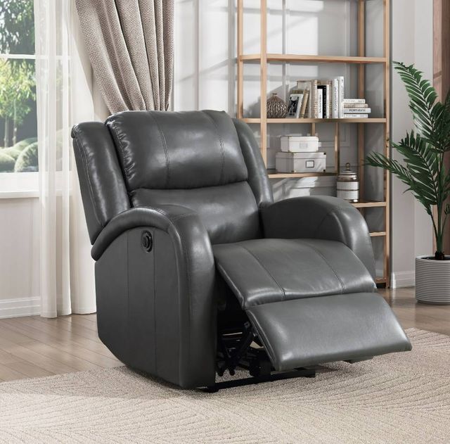 Homelegance® Foxcroft Gray Power Reclining Chair-1
