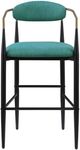 Coaster® Tina 2-Piece Black/Green Upholstered Bar Stool Set-4