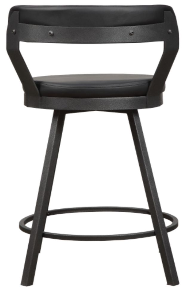 Homelegance® Appert Black/Dark Gray Swivel Counter Height Chair-3