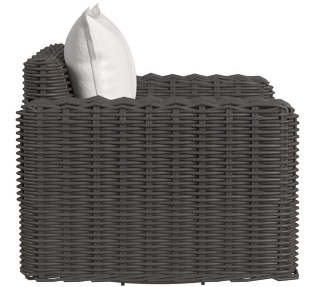 Sunset West Cabo Kahlua Resin Wicker Oversized Swivel Outdoor Club Chair with Soothe Pearl Cushion-2