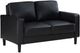 Coaster® Ruth Black Upholstered Track Arm Loveseat-0