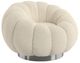 Emerald Home Lily Cream Boucle Pumpkin Swivel Accent Chair-0
