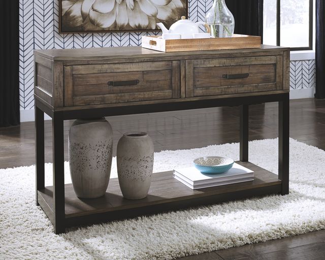 Signature Design by Ashley® Johurst Grayish Brown Sofa Table-4