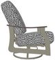 Telescope Casual St. Catherine Agra Classic/Storm Aluminum/Fabric Outdoor MGP Cushion Swivel Rocker with Boardwalk Rustic Arms-2