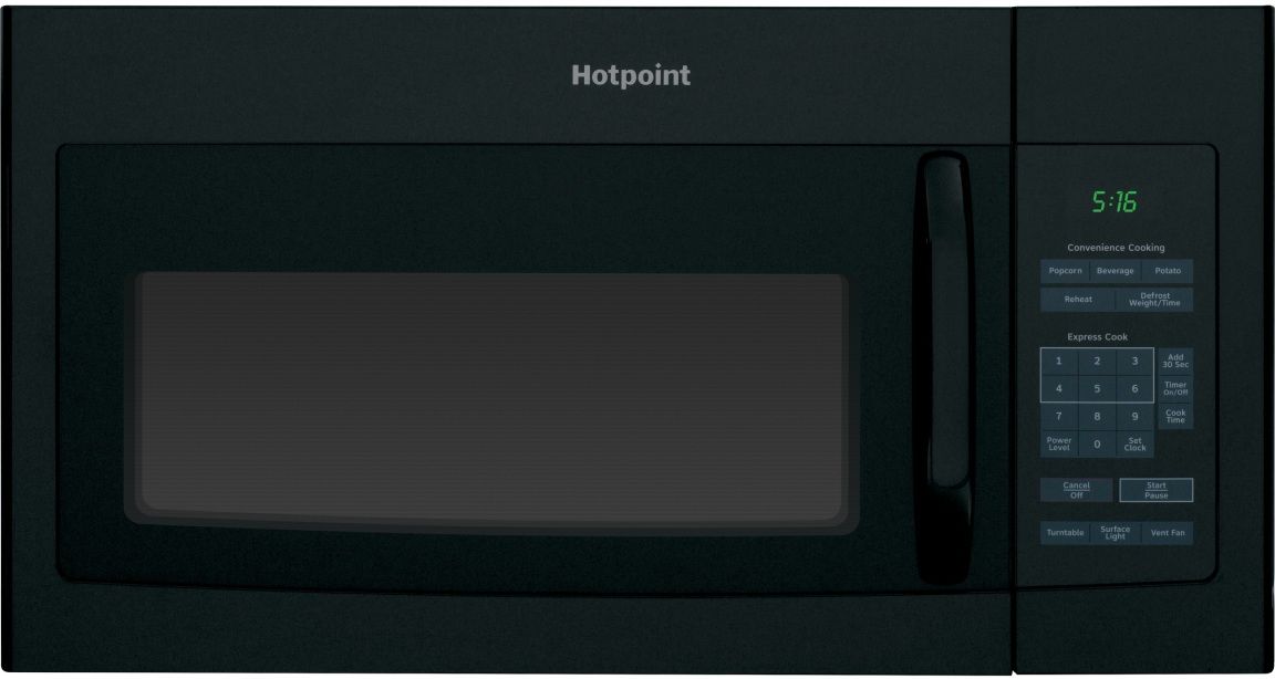 Hotpoint® 1.6 Cu. Ft. Black Over The Range Microwave
