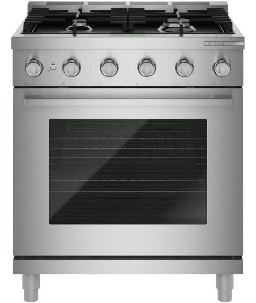 Bosch® 500 Series 30” Stainless Steel Freestanding Gas Range-0