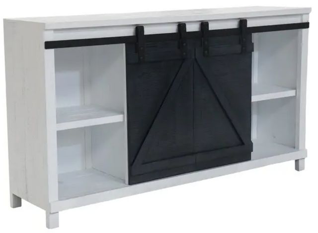 Cottage Creek Furniture Aberdeen Distressed Gray/Distressed White 62" Console
