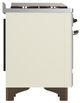 Ilve® Majestic III 40" Antique White Pro Style Dual Fuel Natural Gas Range with Solid Door and Burnished Trim-3
