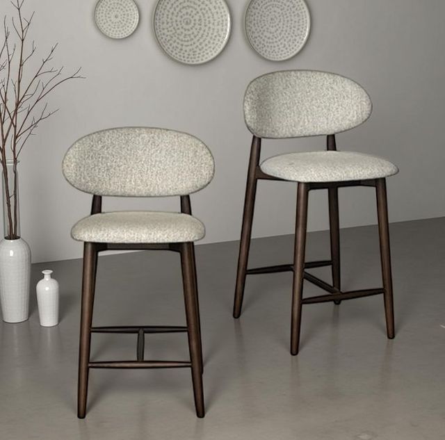 Nest Home Collections Erica Carob/Paloma Gray Counter Stool-1