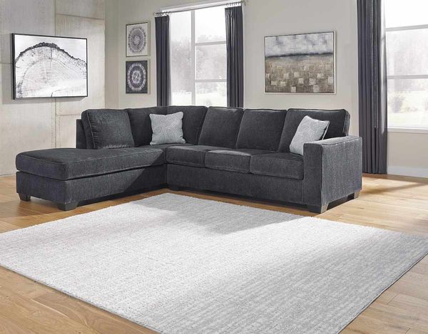 Signature Design by Ashley Altari 2-Piece Slate Left-Arm Facing Sectional and Chaise