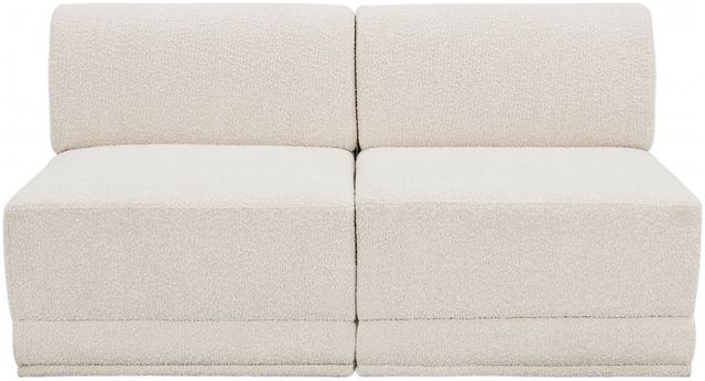 Meridian Furniture Ollie 2-Piece Cream Armless Sofa-1