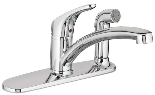 American Standard Colony® PRO Polished Chrome Single-Handle Kitchen Faucet wih Side Spray-0