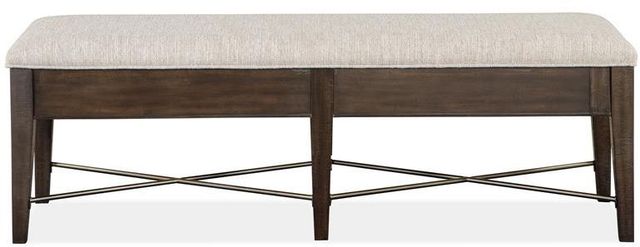 Magnussen Home® Westley Falls Graphite Bench with Upholstered Seat-1