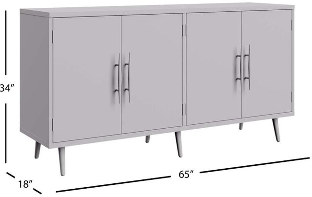 Jofran Inc. Colhane Washed 4-Door Accent Cabinet-2