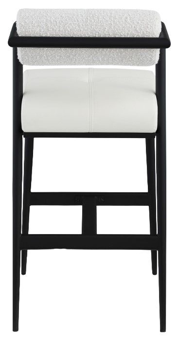 Meridian Furniture Stryker Cream/Matte Black Bar Stool-2
