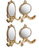 A & B Home 2-Piece Cavendish Mirrored Wall Hooks Set-0