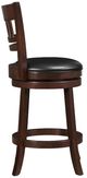 Homelegance® Edmond Black/Dark Cherry Swivel Counter Height Chair-3