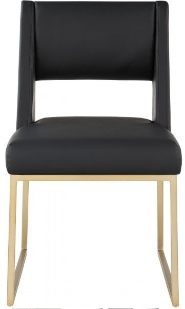 Meridian Furniture Jayce Black Vegan Leather Dining Side Chair-1