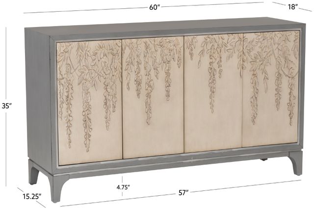 Coast2Coast Home™ Cragen Antique White/Gray Credenza-2