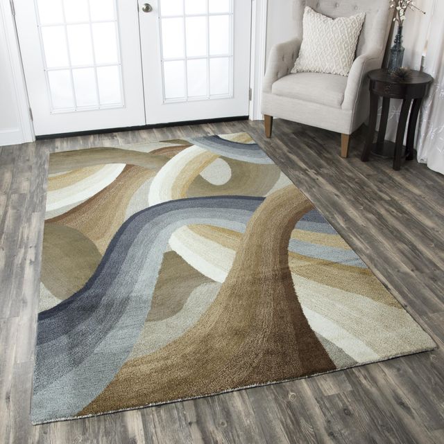 Rizzy Home Colours Tan/Ivory/Brown 8' x 10' Rug-1