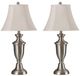 Stylecraft 2-Piece Gray/White Table Lamp Set-0