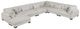 Homelegance® Tinley 6-Piece Beige Modular Sectional and Chaise-0