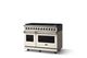Viking® 5 Series 48" Pure White Pro Style Dual Fuel (LP) Range with Polished Chrome Trim-2