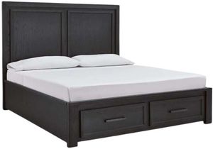 Signature Design by Ashley® Foyland Brushed Black/Dusty Gray Brown California King Storage Bed