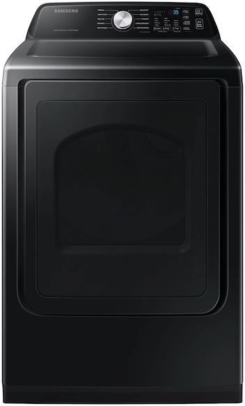 Samsung Brushed Black Top Load Washer & Gas Dryer Laundry Pair-2