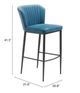 Zuo® Tolivere Blue Bar Chair-4