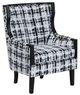 Crestview Collection Kimble Black/White Accent Chair-0