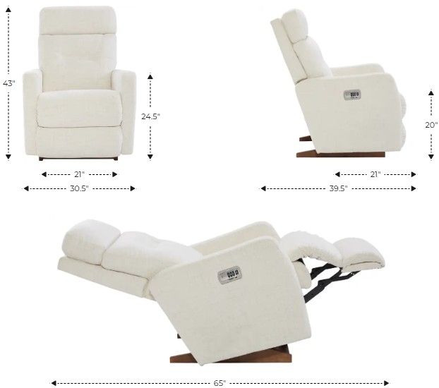 La-Z-Boy® Lennon Quarry Power Rocking Recliner with Headrest-2