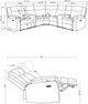 Coaster® Hagen 3-Piece Steel Gray Curved-Shaped Power Reclining Sectional Sofa-3