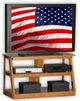 American Heartland Manufacturing Oak Open TV Cart-1