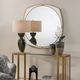 Uttermost® Estella Antique Gold/White Round Mirror-2
