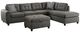 Coaster® Stonenesse 2-Piece Gray Sectional with Ottoman-0