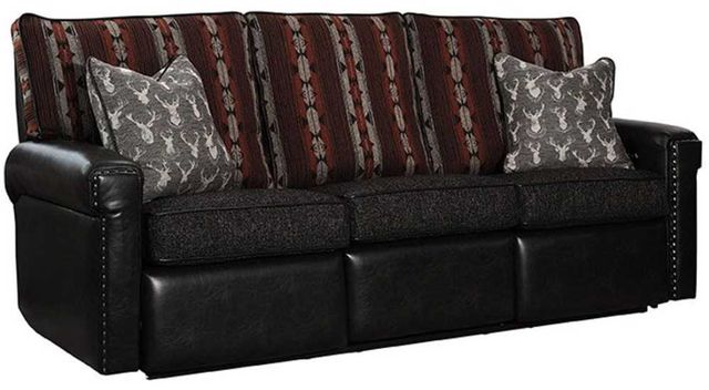 Marshfield Furniture Fairfield Black/Red Reclining Sofa-0