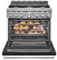 KitchenAid® 36" Imperial Black Smart Pro Style Gas Range-2