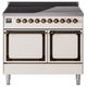 Ilve® Nostalgie II Noblesse 40'' Antique White Pro Style Induction Range with Burnished Trim-0