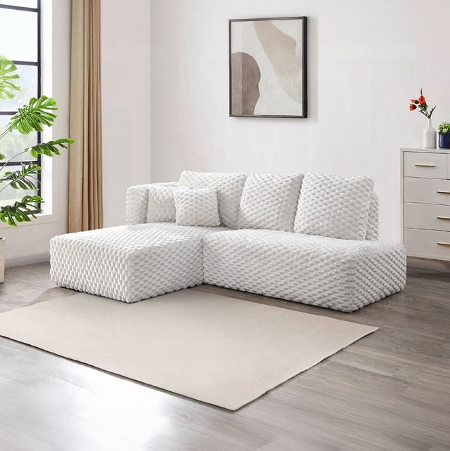 ACME Furniture Manya 2-Piece Ivory Sectional Sofa-1