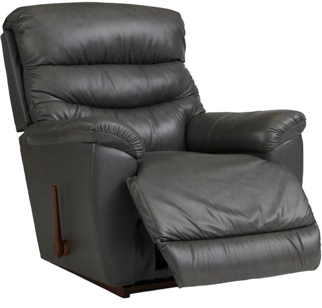 La-Z-Boy® Joshua Grey Leather Manual Rocking Recliner-2