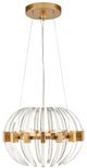 Currey & Company Coquette Antique Brass/Clear Small Chandelier-0