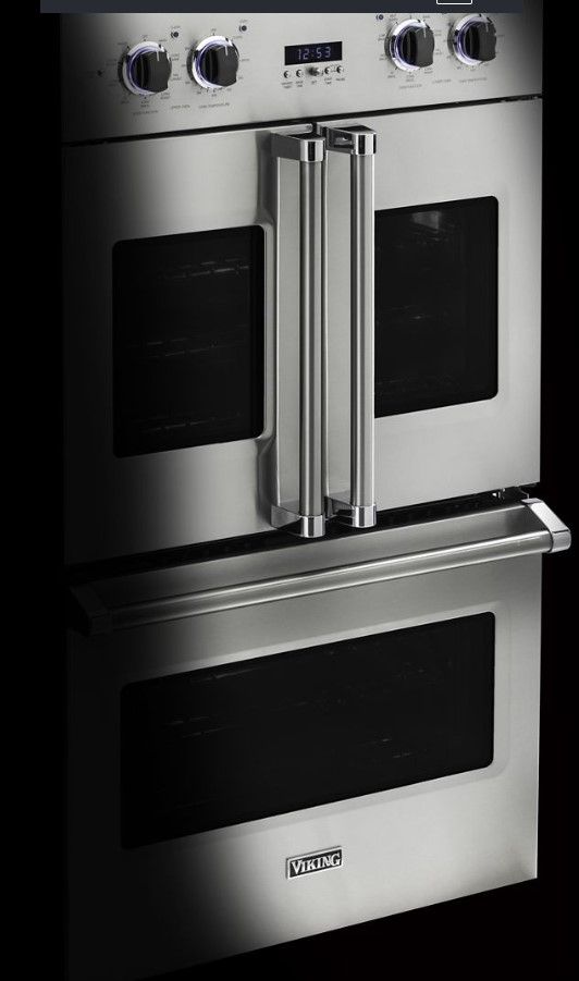Viking® 7 Series 30" Ivy Double Electric French-Door Wall Oven-1