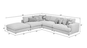 Drew & Jonathan™ Home Montecito 4-Piece Charcoal Sectional