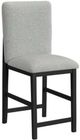 Elements International Portland Black/Gray Square Back Bar Stool-0