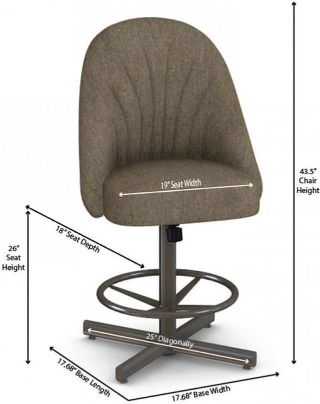 Chromcraft™ Customizable Landry Counter Chair -2