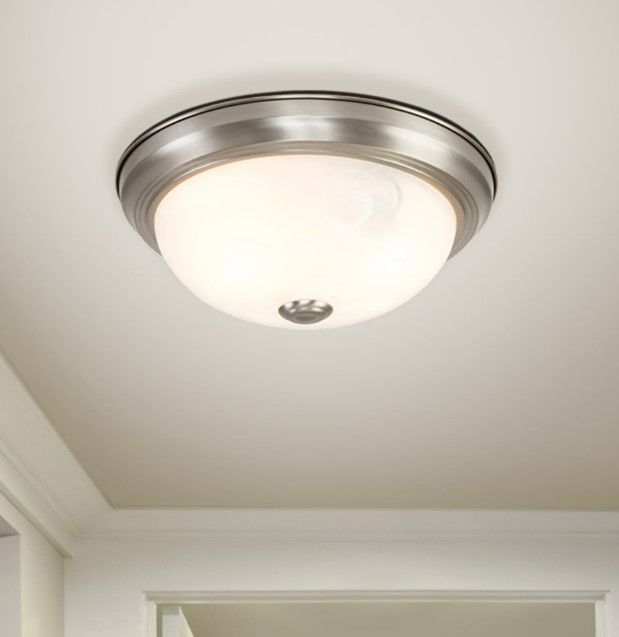 YHD Satin Nickel 2-Light 11" Flush Mount Lighting-1
